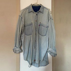 1970's Vintage Levi's Denim Button Down Shirt - Well Worn